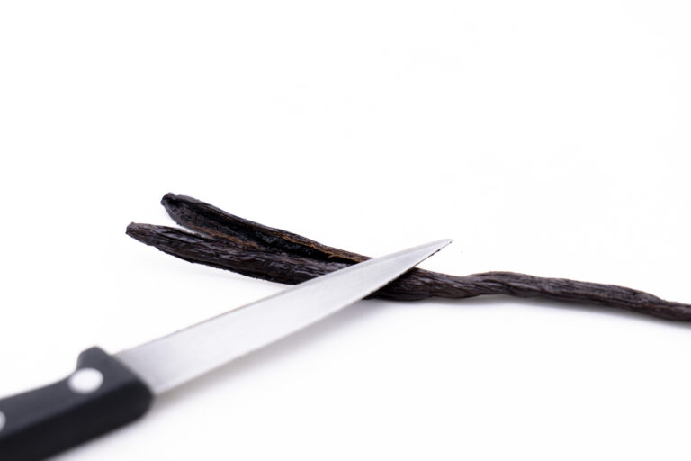 Vanilla bean split lengthwise