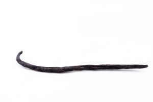 Vanilla bean opened and flattened after splitting