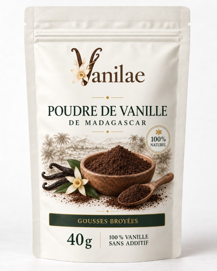 Vanilae pouch of Madagascar vanilla powder, 40 g